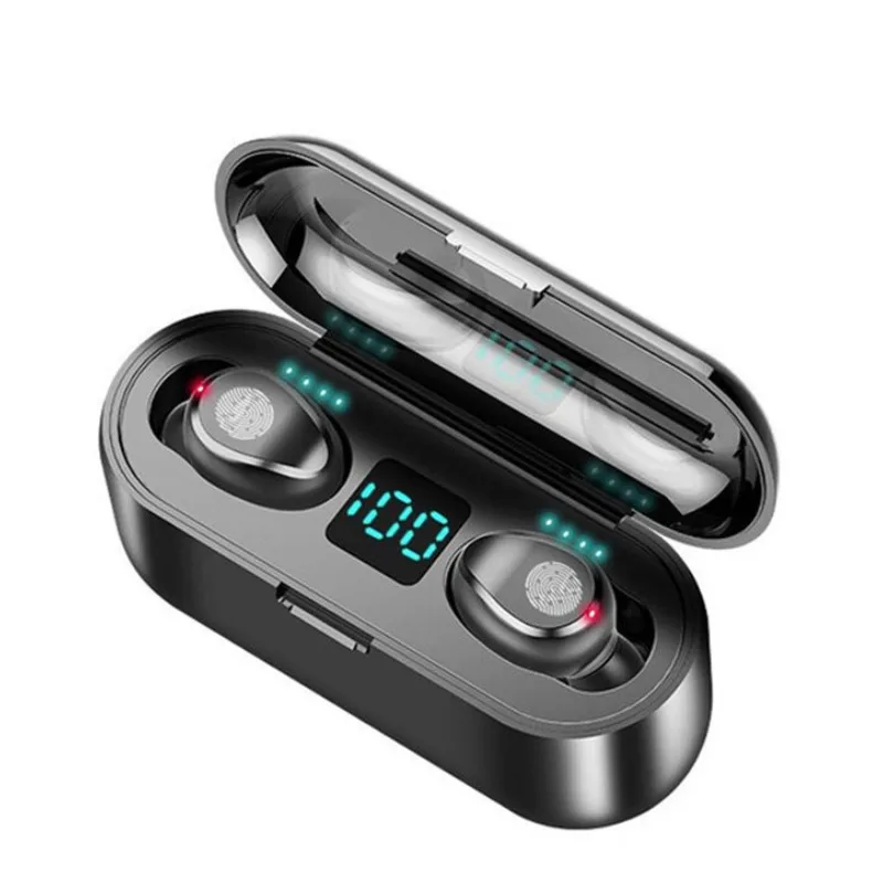 

LED Headphones Wireless Earbuds Noise Cancelling TWS Earbuds, Black