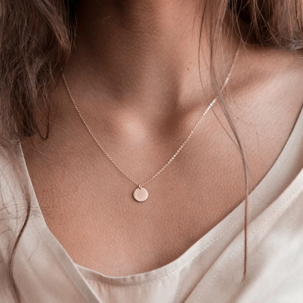 

Women fashionable necklace gold plating stainless steel silver chain necklaces for women, Silver / gold / rose gold