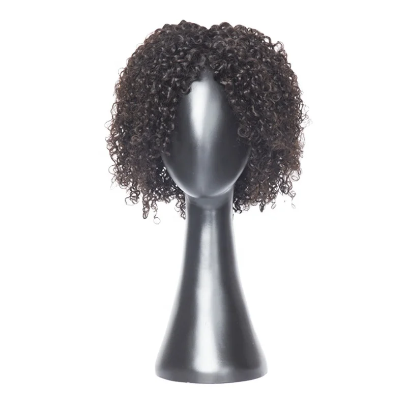 

The Best 16inches 100% Human Hair Cuticle Kinky Curly Weave Head Full Lace Wigs For Black Women