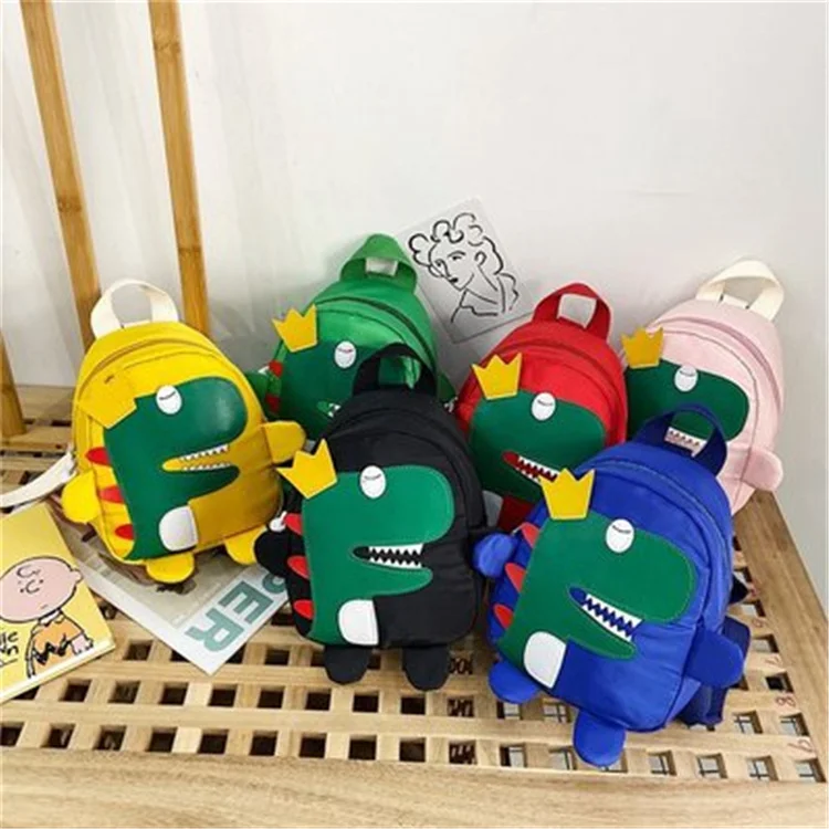 

New design cartoon shape dinosaur kids' cute animal bags kindergarten children backpack kids anti lost schoolbags set for girls