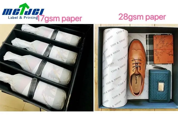 
Custom printed 17 gsm or 28 gsm paper logo gift wrapping paper clothing tissue paper 