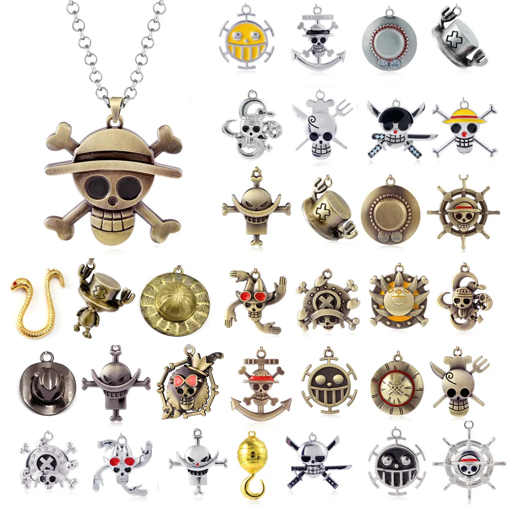 

Anime Accessories Luffy Zoro Robin Warrant Pirate Anchor Pendant Necklace