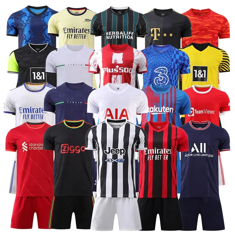 

2022 New Season Thailand Soccer Jersey Set Sportswear Football Uniform, As picture show