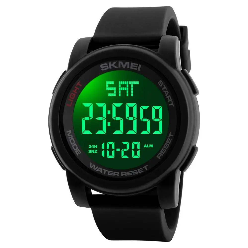 

SKMEI 1257 Black Watch Relogio Masculino Waterproof Reloj Digital Sport Wristwatches