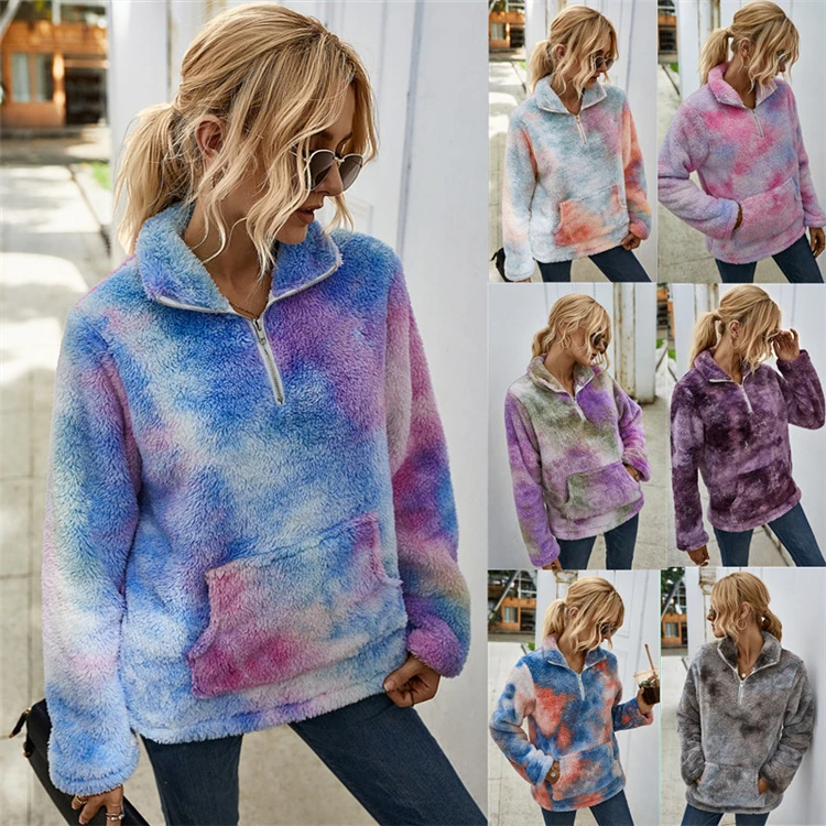 Latest Style Ladies Top Wear Furry Sherpa Fleece coat womens zipper teddy coat sherpa sweater fleece jacket hoodies