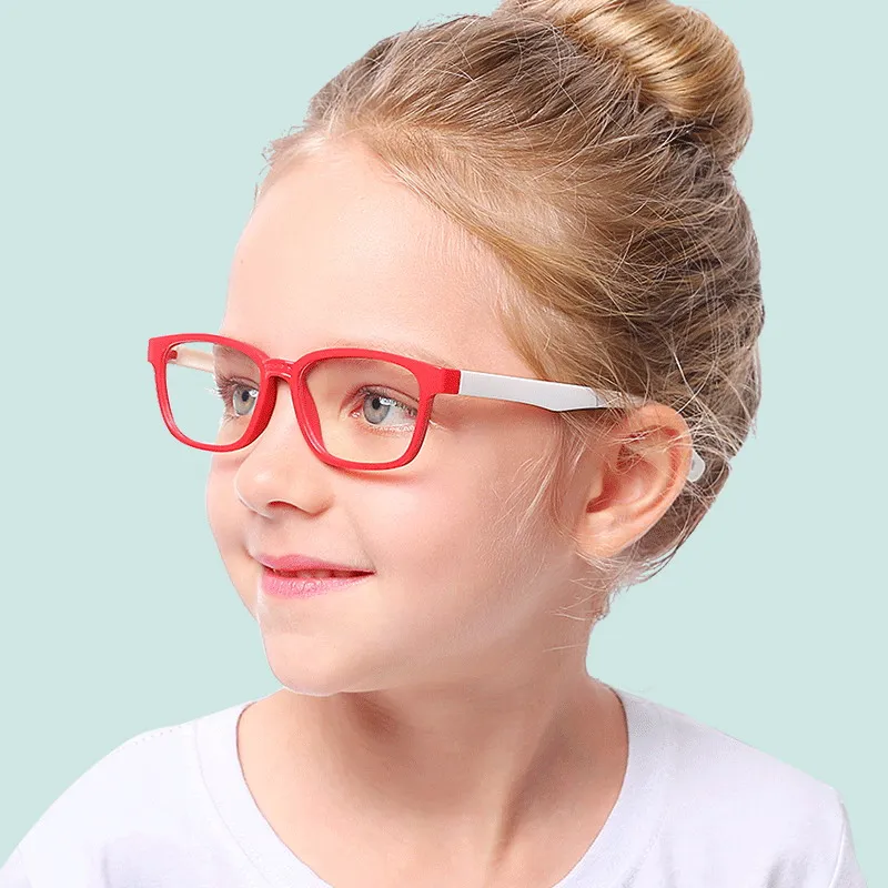 

2021 Anti Blue light kids Eyeglasses Frames Children Soft Computer Silicone Glasses Optical Eyewear blue ray blocking glasses