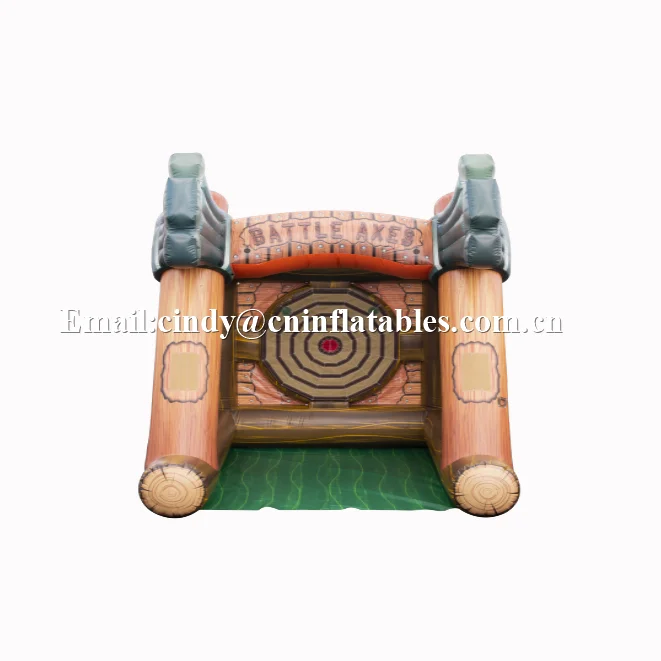 Battle Axe Throw Game Single Lane Inflatable Carnival Throwing Game With Blower Buy High