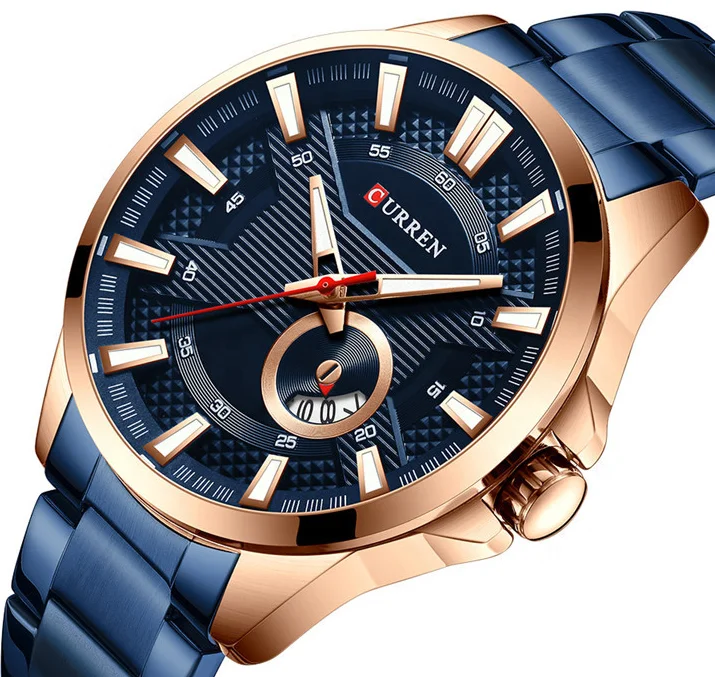 

CURREN Watch 8372 New Business Quartz Watch for Men Luxury Stainless Steel Brand Mens Watch In Wristwatch Waterproof Male Clock, According to reality