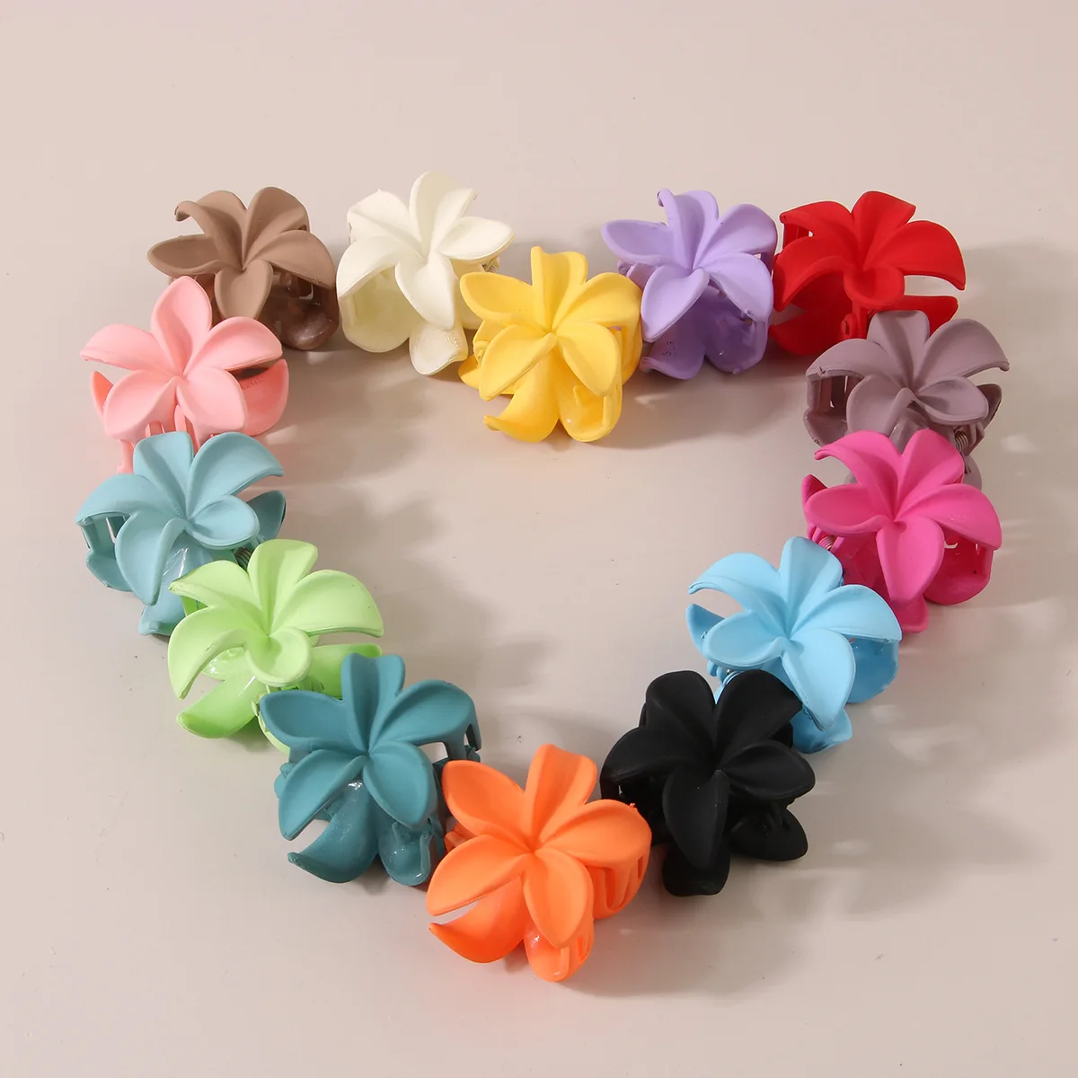 New Cute Flower Small Acrylic Plastic Hair Claw Clips Accessories Colorful Hawaiian Flower Thin Hair Clips for Girls Gift