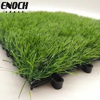 

ENOCH 25MM artificial interlocking grass for rooftop landscaping FREE SAMPLE