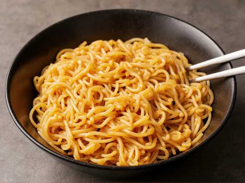 Perfectly cooked ramen noodles in bowl