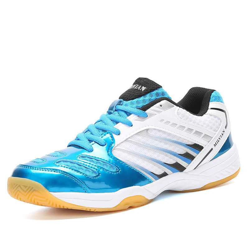 

hot Wholesale Customize logo Men and women tennis shoes badminton shoes sports shoes for competition training, White-blue and white-red