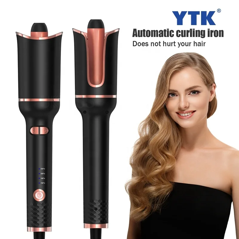 

Professional Portable Mini Wireless Automatic Hair Straightener And Curler 2 in 1 Cordless Curling Iron Hair Curler Rotating