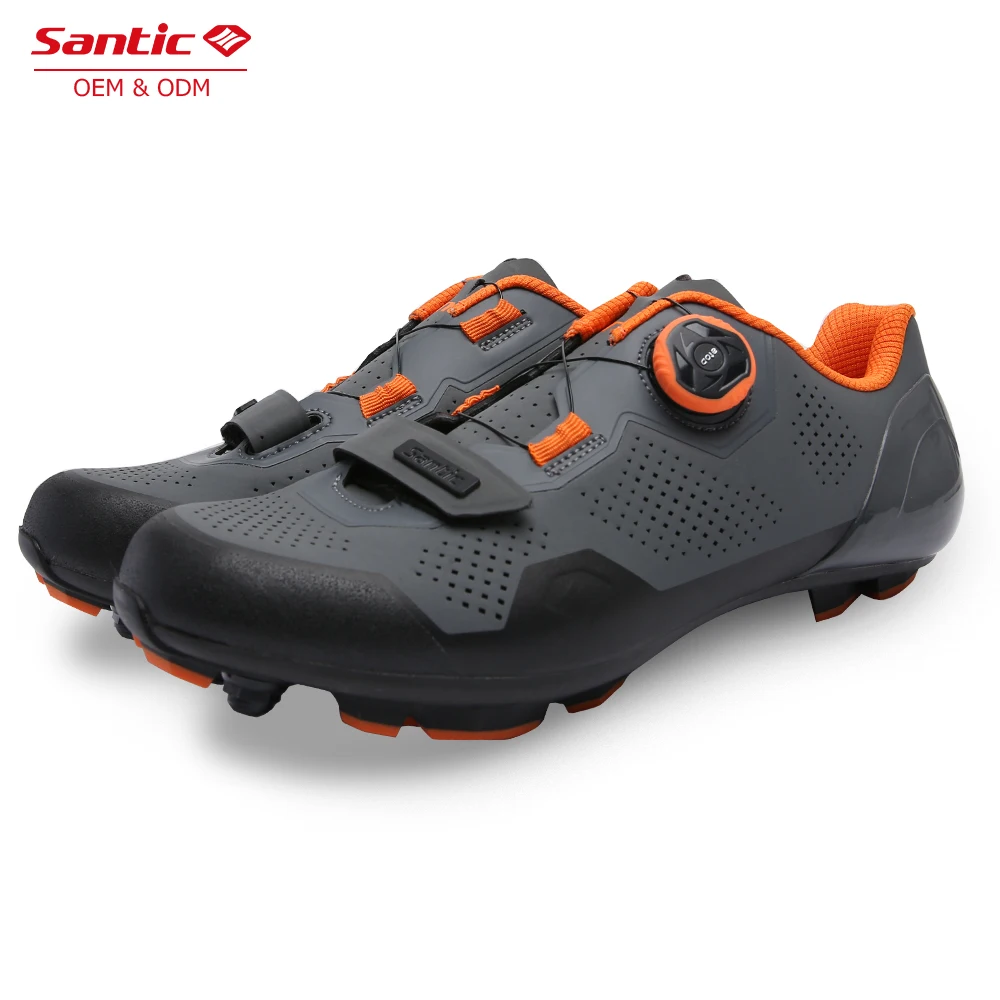 
Santic OEM carbon fiber mountain bike shoes SPD bicycle men MTB shoes cycling shoes 