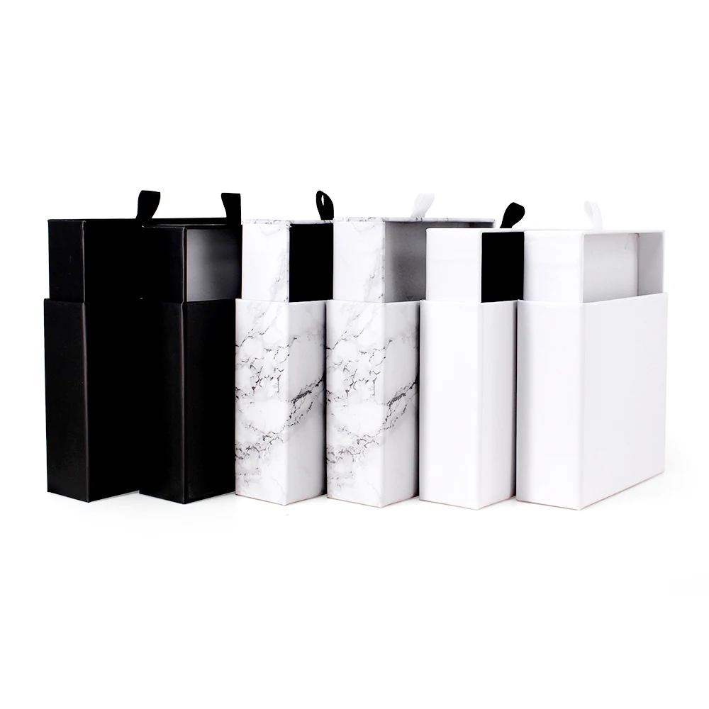 

Custom logo gift luxury bracelet jewelry packaging drawer box, Black,white