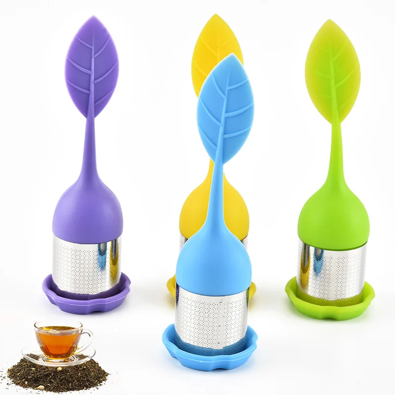 

Eco low moq small silicone mesh metal stick 304 stainless steel coffee tea strainer infusers for loose leaf