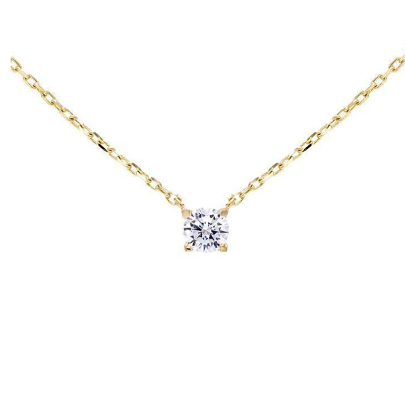 

Gemnel minimalist 925 sterling silver 18k gold white diamond cz choker necklace women