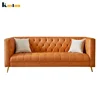 Modern leather sofa set living room furniture 3 seater full leather sectional sofa