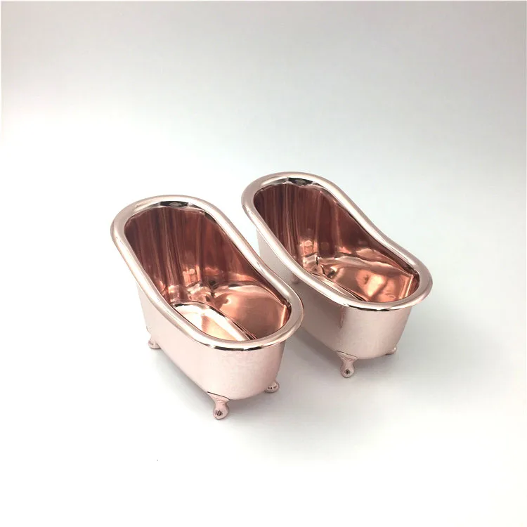 

Rose gold plastic mini bathtub packaging bathtub container