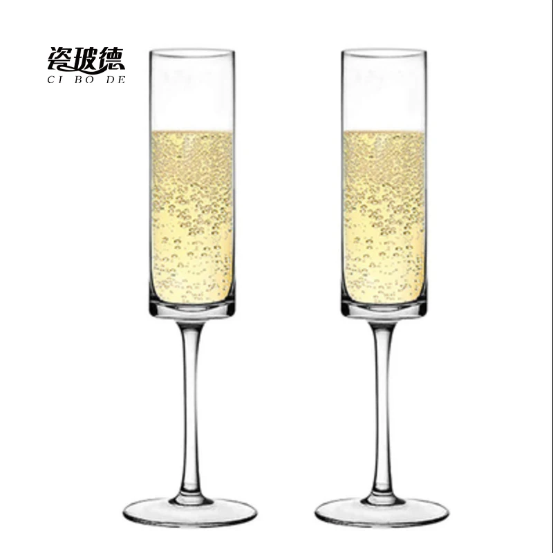 

Straight and flute champagne glass Wedding party champagne cup