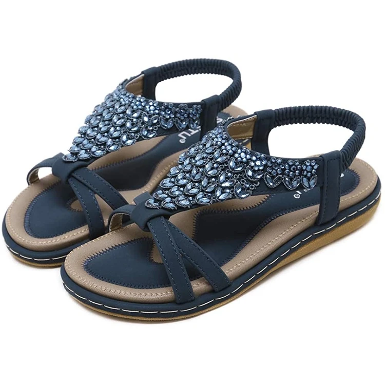 

Best Selling Products OEM Logo Printed Sandals Women Summer Shoes Comfortable Flat Sandals