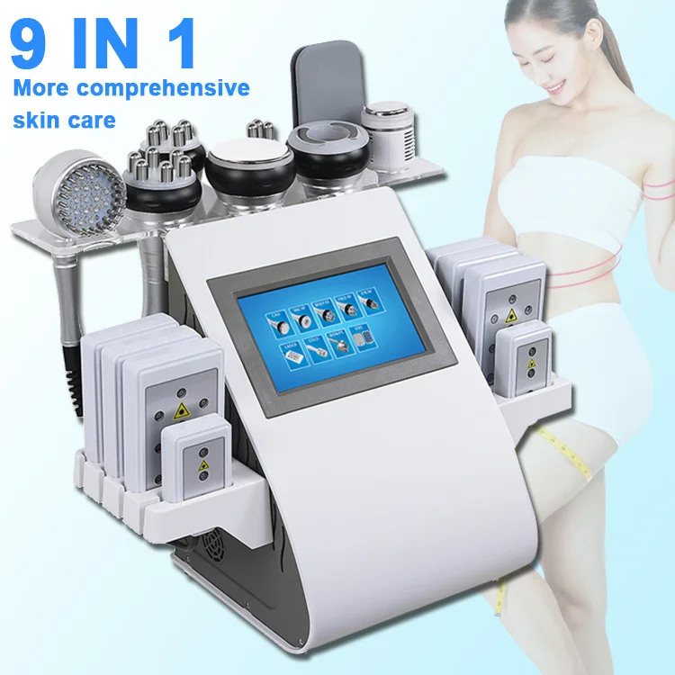 

New 6 In 1 40K Ultrasonic Cavitation Vacuum Radio Frequency Laser Massager lipo Laser Slimming Machine for home use