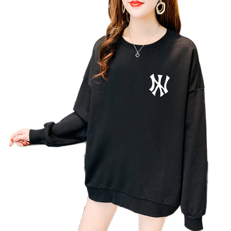 

New women's student top Korean loose long sleeve sweater cartoon printed sweater