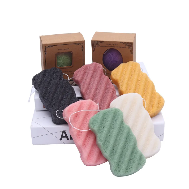 

Konjac Exfoliating Organic Body Sponge Bamboo Activated Charcoal, Customized color