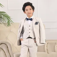 

Custom Made Children Clothes Boys Korean Boy White Suit Kids Formal Suit
