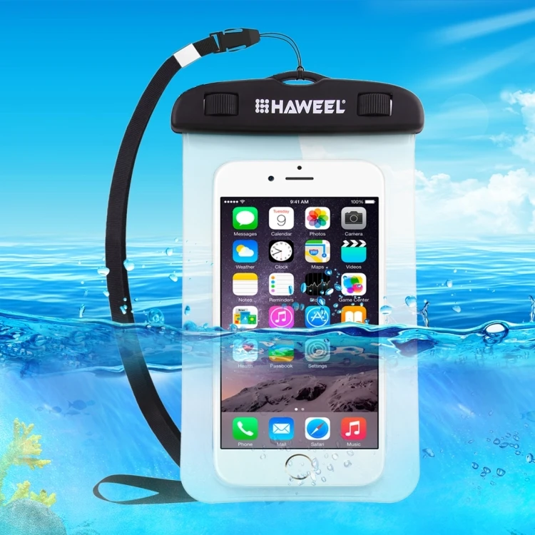 

2022 HAWEEL Transparent Universal Waterproof Bag with Lanyard for smartphone