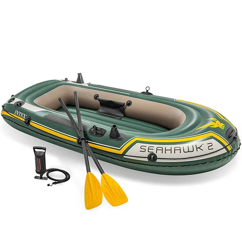

INTEX Seahawk 2 68347 Rowing Boats Inflatable 2 Person PVC Fishing Boat 7'9" X 3'9" X 1'4" Paddle Oar Motor Mount Fitting, As pictures