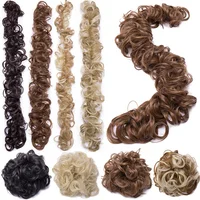 

Snoilite 80cm Twirl Scrunchie Messy Hair Bun Long Wrap Around Hair Band DIY Updo Chignon Bendable Ponytails Hair Extensions
