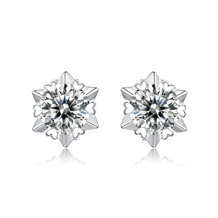 

Thriving Gems new typt moissanite diamond 925 sterling sliver earrings for jewelry, White