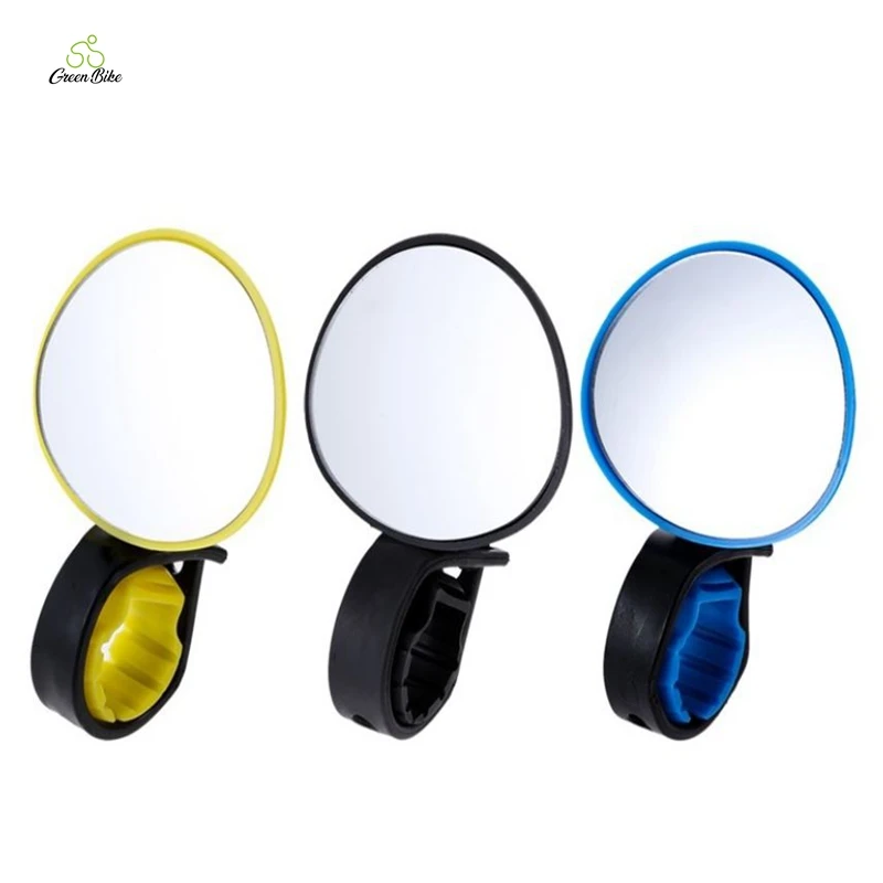 

Green Bike Hot Sale Bicycle Rear View Mirror Handlebar Mirrors For Handlebar Cycling Frame Bike Mirror, Black blue red yellow orange