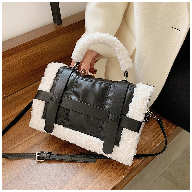 

LIKEBAG Factory hot sale new fur bag lamb wool single shoulder fashion small square bag ladies bags handbags for women luxury