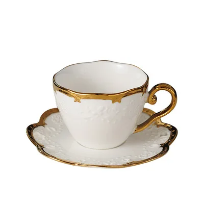 

European style coffee cup and saucer gold office cup coffee set afternoon tea