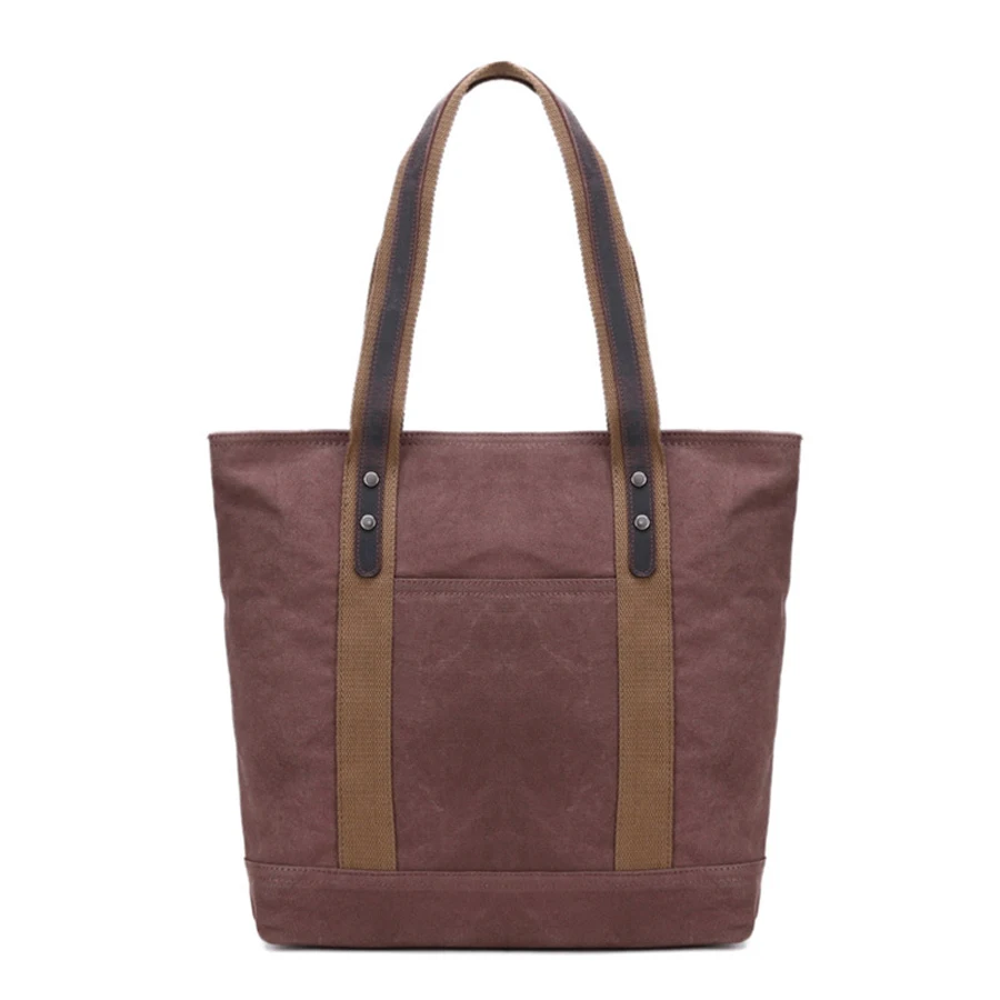 

In Stock Cotton Canvas handbag lady purse tote shoulder handbag, Customized