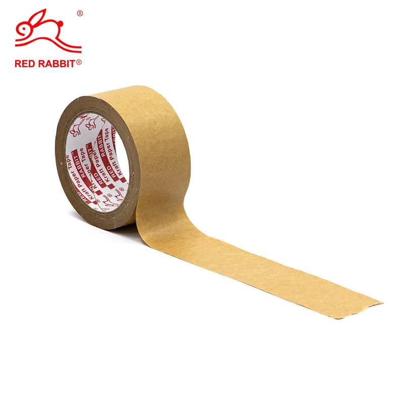 Eco Friendly Biodegradable Print LOGO Water Activated Branded Self Adhesive Kraft Paper Packaging Tape