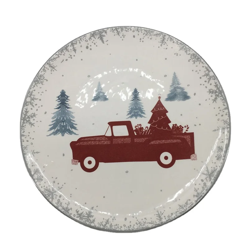 

8.5 inch custom cheapest unglazed bisque Plate Restaurant Dinnerware Sets Ceramic round Dinner dishes & plates, White