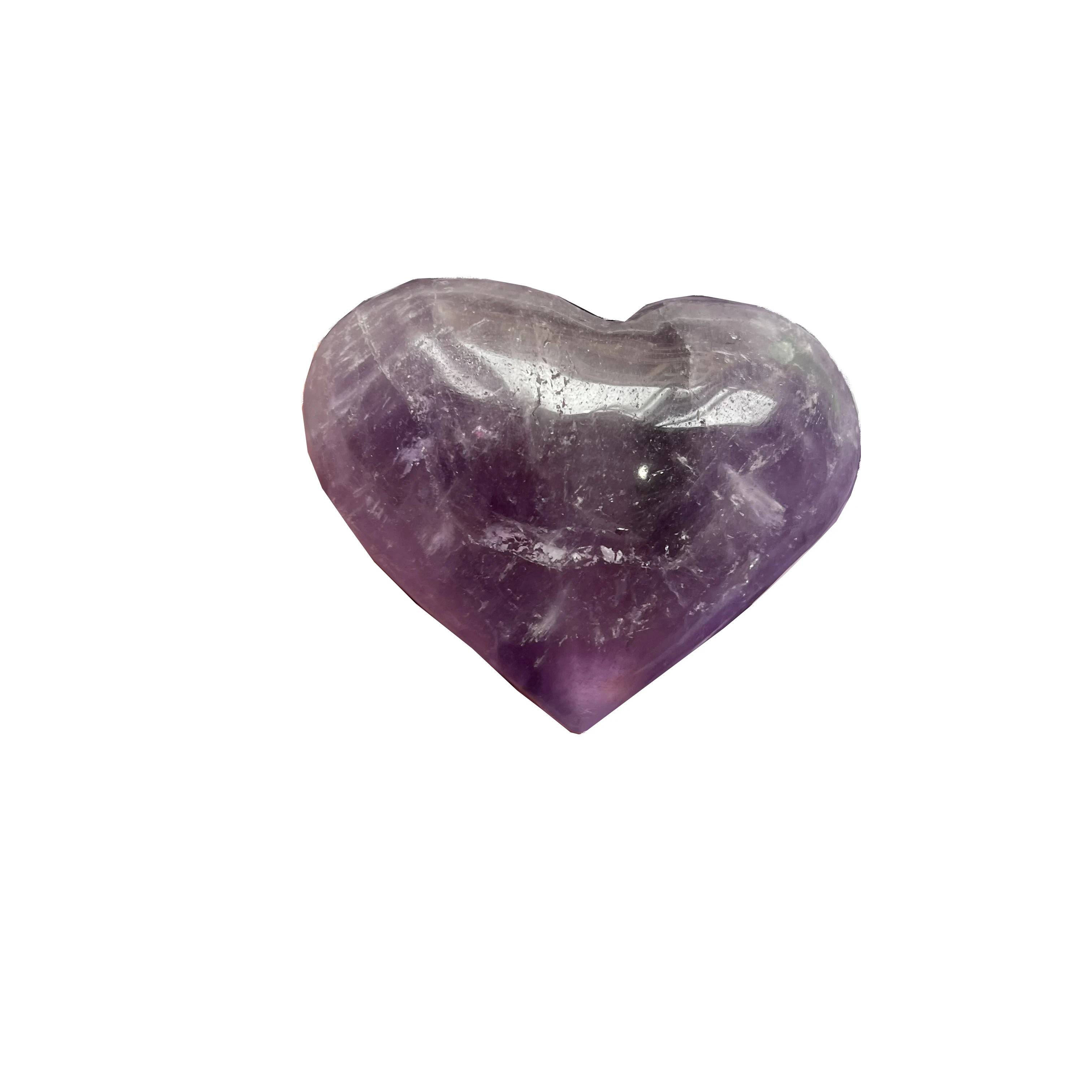 

Wholesale natural amethyst heart shaped purple crystal heart for gift, Color