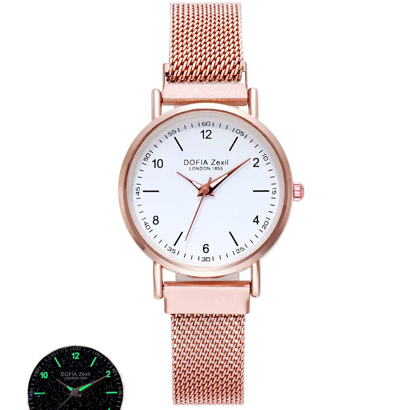

Fashion Luminous Starry Sky surface custom logo Women Wristwatch Mesh charm elegant girl Watch