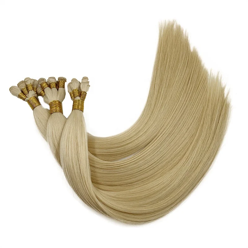 

Hot sale luxury 613 hand tied weft human russian virgin cuticle aligned weft hair extension