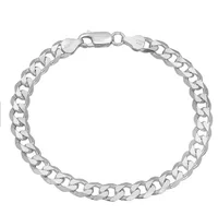 

Cuban chain solid 925 sterling silver curb bracelet and necklace 4mm 5mm 6mm 8mm 10mm