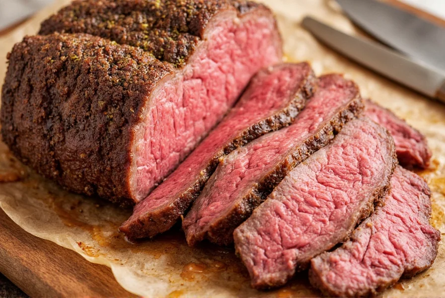 Delicious roast beef sandwich with melted cheese and Italian herbs
