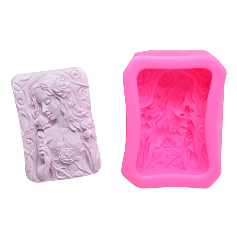 

Easy Release Rectangle Silicon soap mold Handmade 3D DIY loaf Soap Silicone mold soap molds