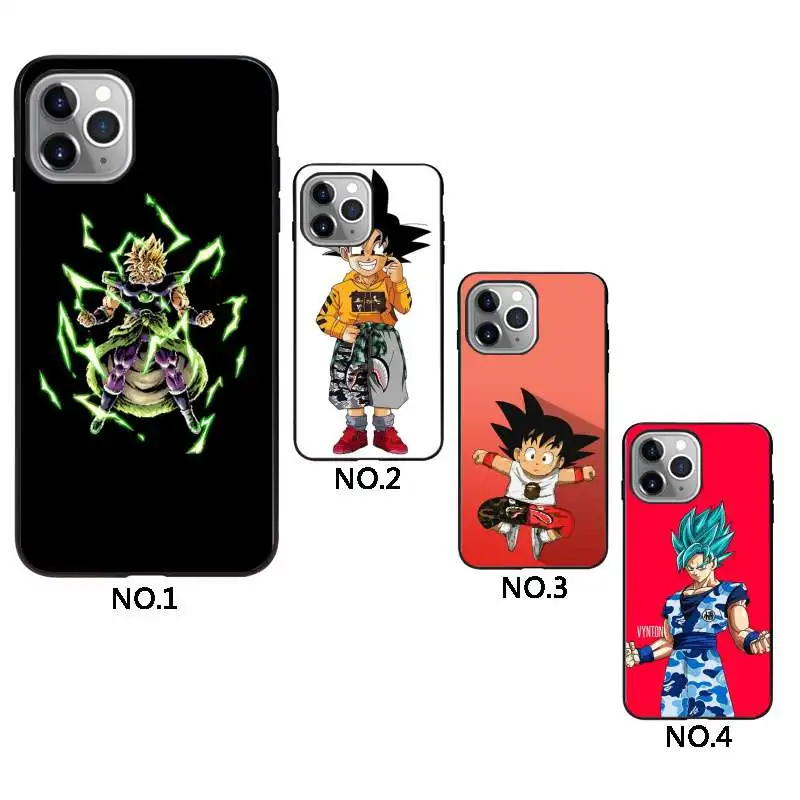 

Cartoon Dope Goku customized phone cover for iphone, Black