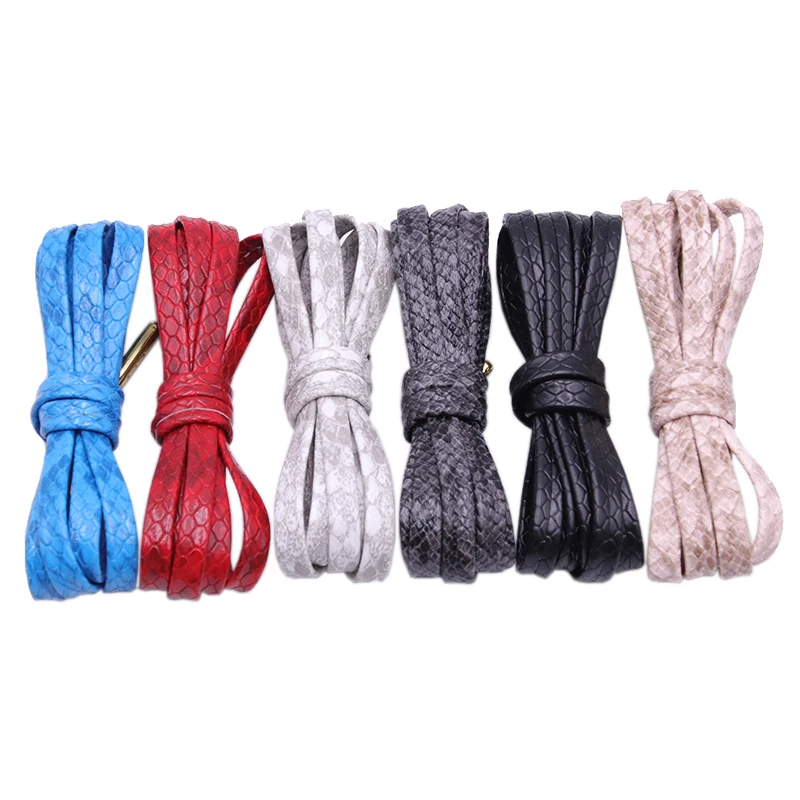 

Weiou Factory wholesale Support Printed Logo High Quality fashionable direct selling Flat python shoe laces Shoestring for shoes