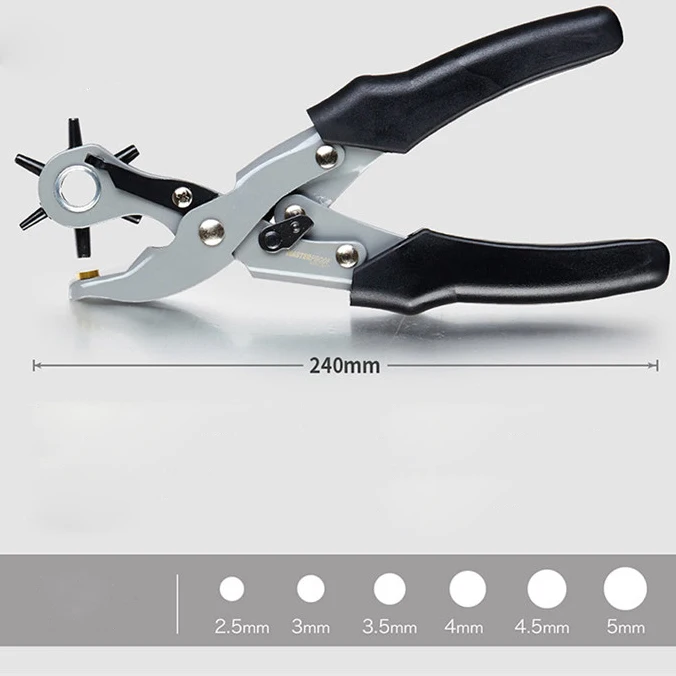 230mm Diy Simple Hole Puncher Steel For Leather Cutting Paper Office