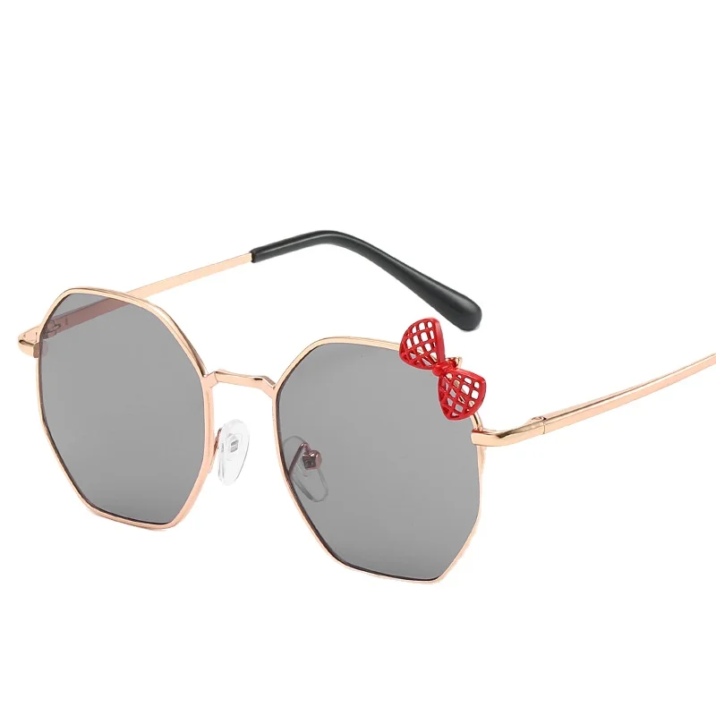 

RENNES [RTS] New polygonal children's sunglasses metal frame with bowknot premium quality colorful cool kids custom glasses, Picture
