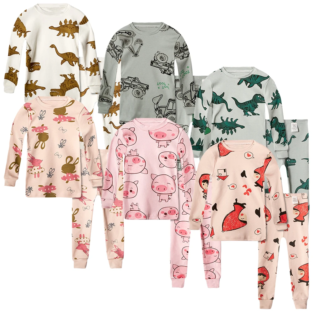 

Kids Boy Cotton Baby Boy Sleepwear Baby Pajamas Organic Cotton Girl Footed Baby Breathable Printed Support Animal In-stock Items